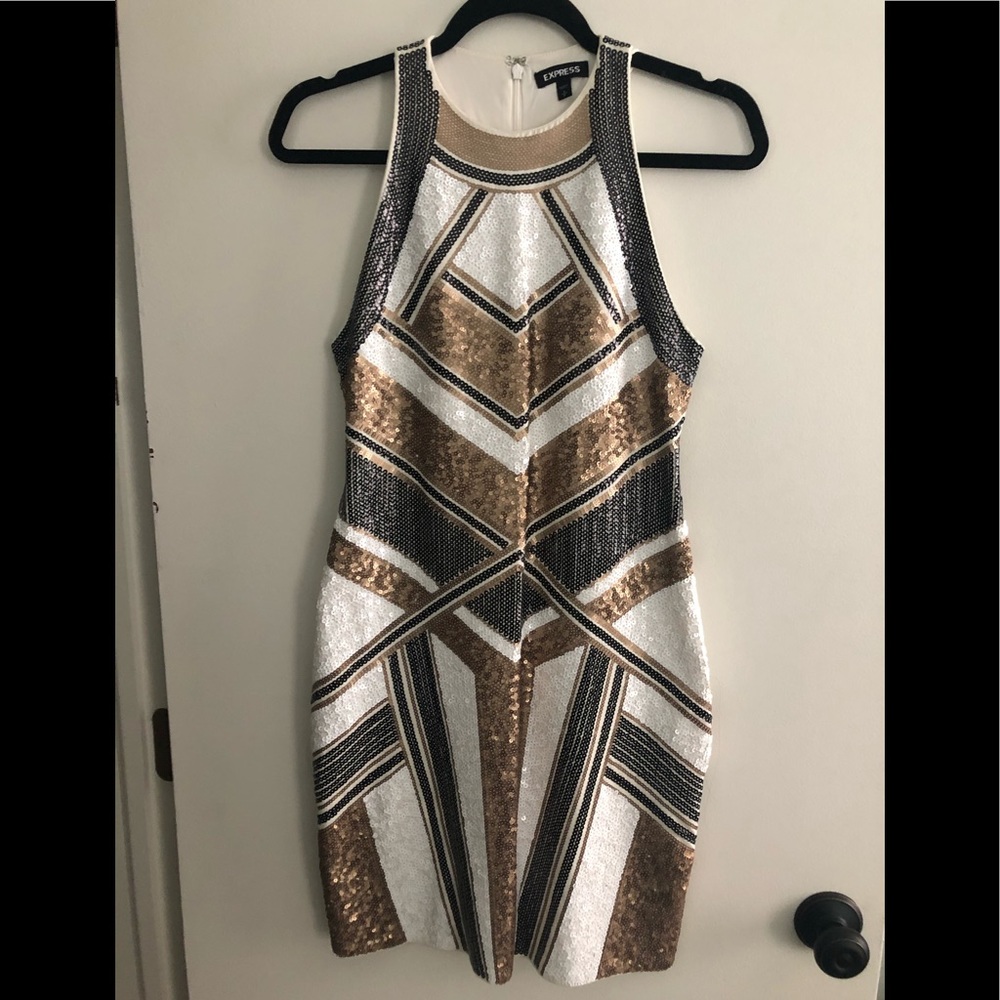 Express Sequin Cocktail Dress
